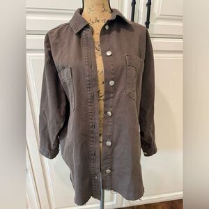 Topshop brown denim jacket size 8